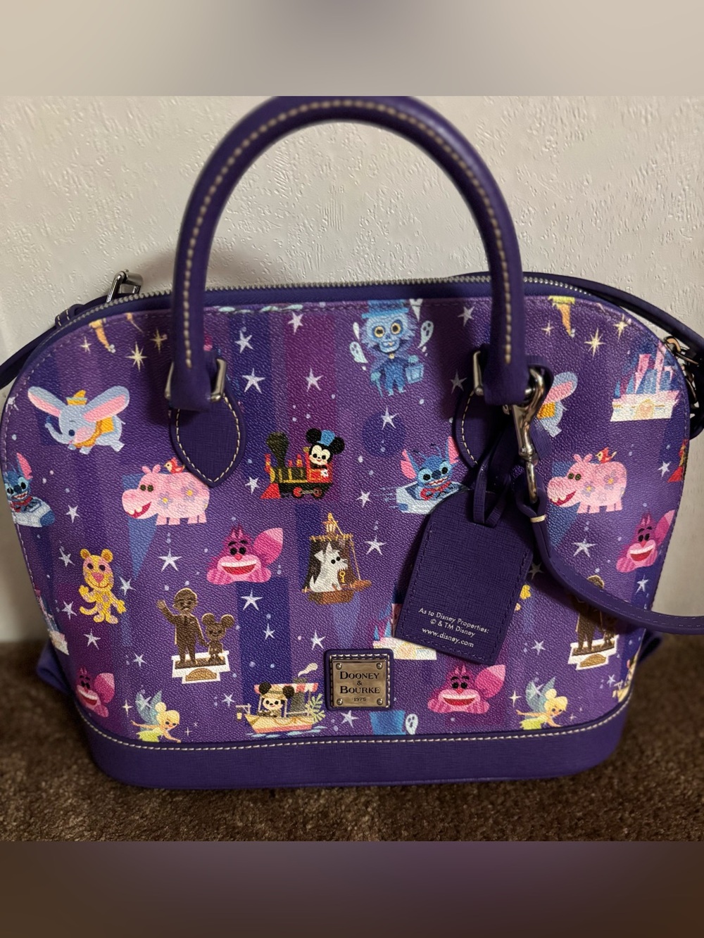 Dooney & Bourke Purple Disney Character Dome Satchel        Joey Chou Collection
